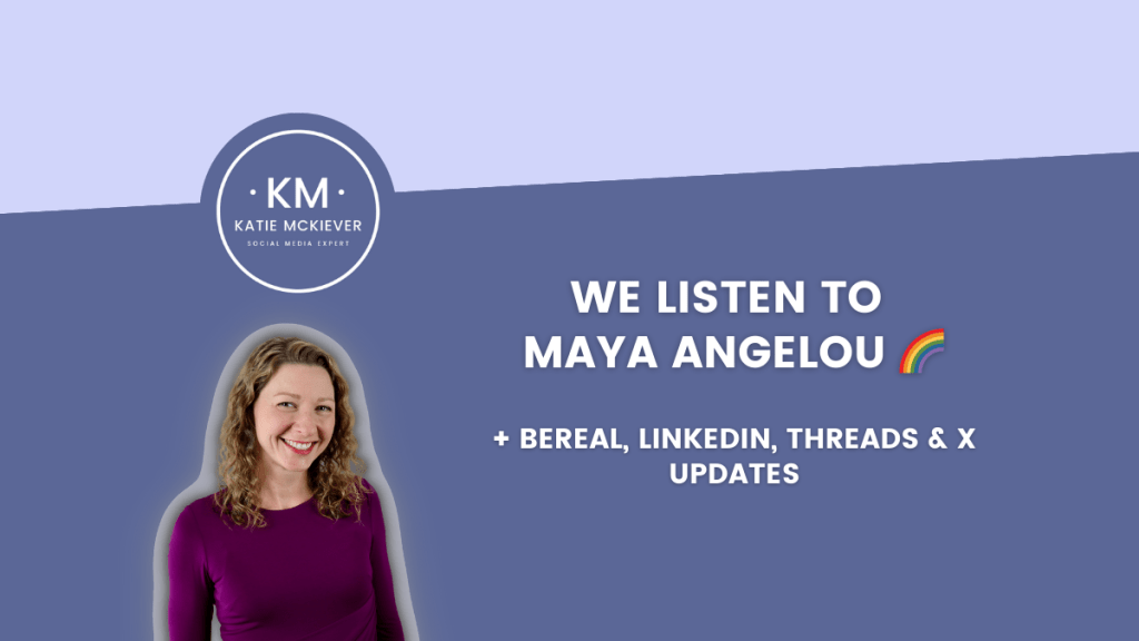 We listen to Maya Angelou&nbsp;🌈